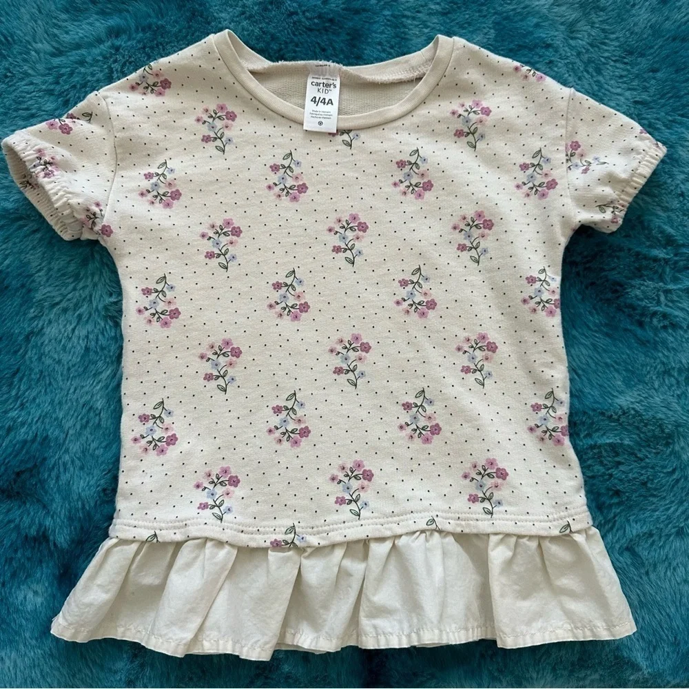 Carter’s Toddler Girl Peplum Floral Top Size 4T